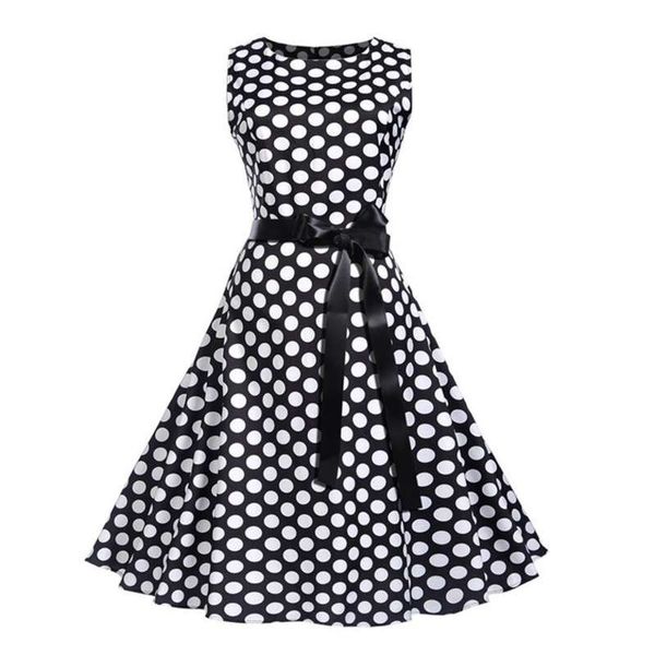 

hepburn style 50s waist closing, slim, big swing dress with belt, Black;gray