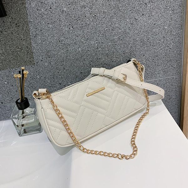 

cross body luxury design bolsa feminina big shoulder bag for women texture leather bags girls chains handbag