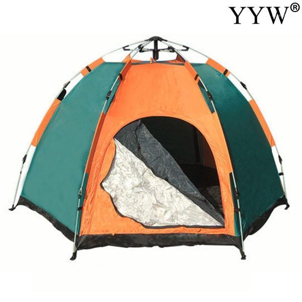

3-4 person dome automatic camping tent easy instant setup protable camping -up 4 seasons backpacking family travel tents1