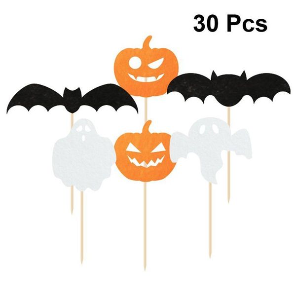 

16 стиль хэллоуин торт топперы замок тыквенная тыква призрак ведьма паук выбор бумага бумага пирожное декор партия поставки для хэллоуин par