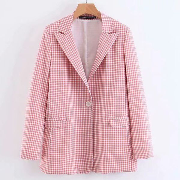 

2pcs spring autumn women blazers suits 2020 new fashion pink plaid ladies office pant elegant girls suit causal outfits suit q1215, White;black