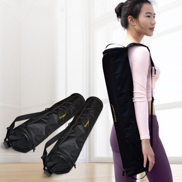 Saco da esteira de ioga saco grande ginásio saco de ginástica de alta qualidade preto yoga tapete pilates sacos mulheres mochila esporte fitness bolsa q0705