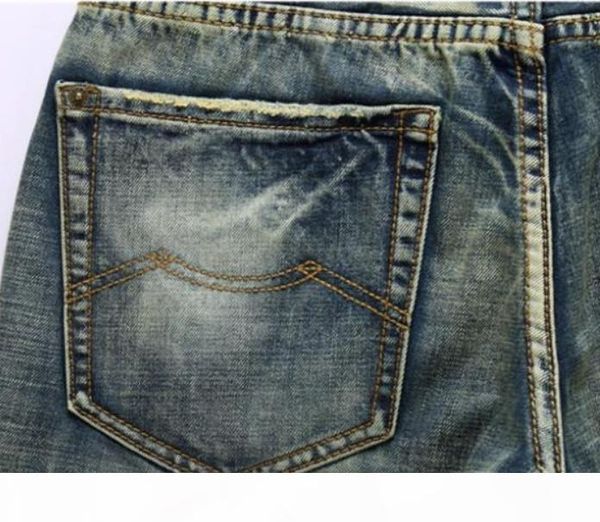 

wholesale-new new men's hole nostalgic cloth torn more blunt bad cowboy pants, Blue