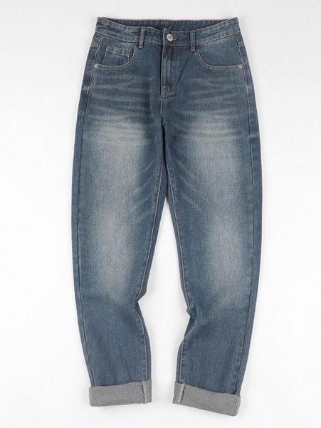 

men pockets detail carrot jeans z6wa#, Blue
