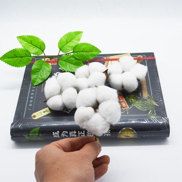 

decorative flowers & wreaths 2/5/10 pcs white cotton florist supplies wedding party shop flower christmas home decor artificial