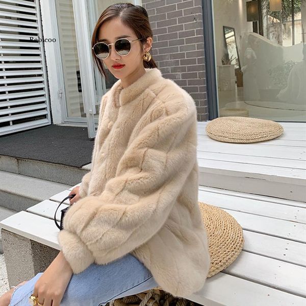 

faux fur imitation mink coat with puff sleeves for girls with thick warm luxury imitation mink coat short style, Black