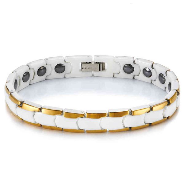 

chain bracelet 9mm ceramic arrow shaped gilt edged magnet girls' bracelet simple magnetic bracelet, Black
