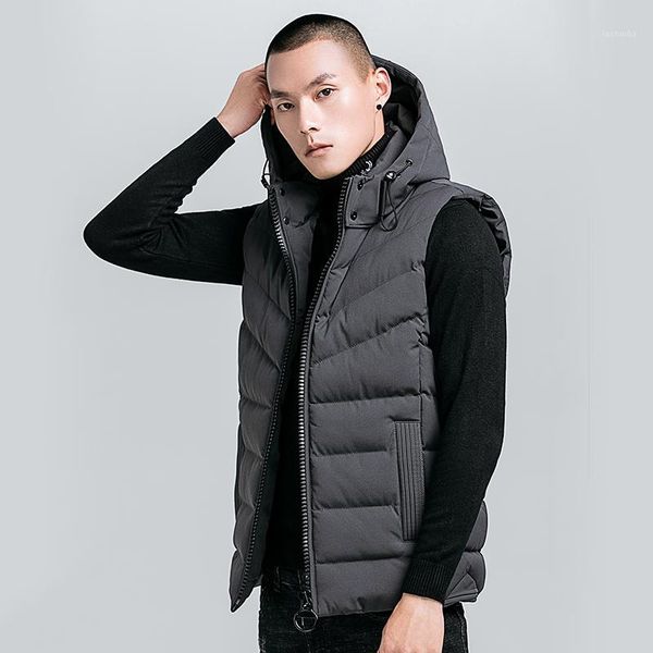 

casual vest men autumn winter jackets thick vests man sleeveless coats male warm cotton-padded waistcoat men gilet veste hommes1, Tan;black