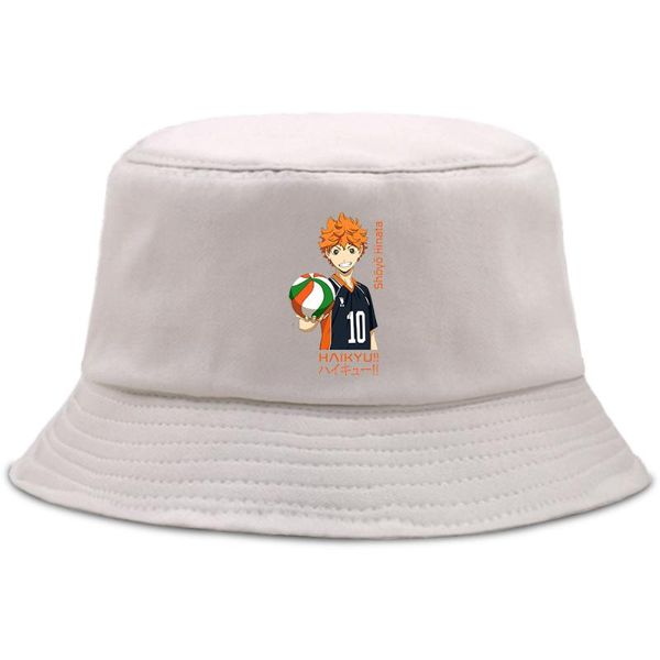

wide brim hats japanese anime character hinarta shoyo printing fishing cap summer trendy caps outdoor sun shade sunscreen man women hat, Blue;gray