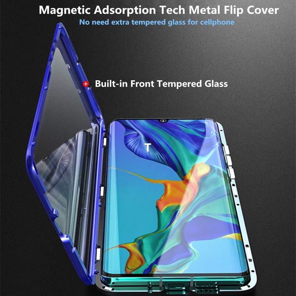 

luxury magnetic absorption metal cases for huawei nova 4 nova4 front back double sided glass phone cover huaweinova4 bumper h jllexh