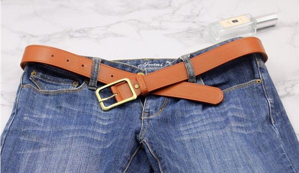 

new vintage pin buckle belt female belt brown pu leather belts for women fashion metal jeans strap student wide waistband woman sqczmw, Black;brown