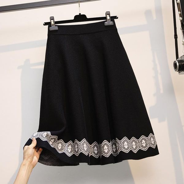 

skirts real s of women's in autumn and winter 2021, Black