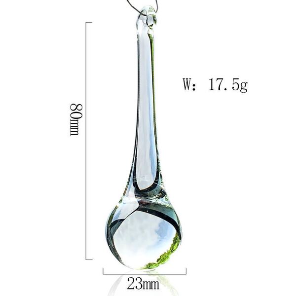 

80mm water drop pendant clear glass crystal suncatcher accessories for chandeliers crystals diy hanging ornament home decor h wmtvws