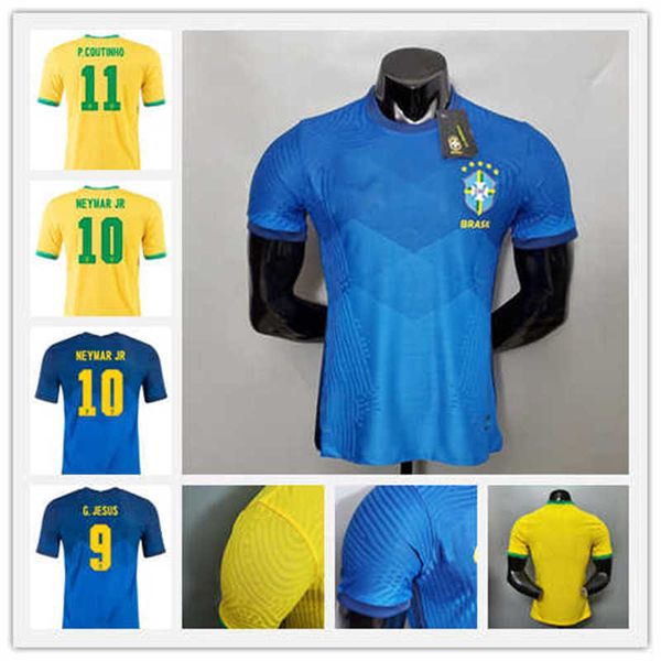 

player version 2021 neres brasil copa america home away yellow soccer jersey 20 21 #11 p.coutinho soccer shirt #12 marcelo football uniforms, Black;yellow