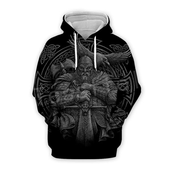

унисекс viking tattoo viking wiking wairors cousssuit newfashion повседневная menwomen 3dprint толстовки / толстовка / куртка s-5 drop shipp, Black