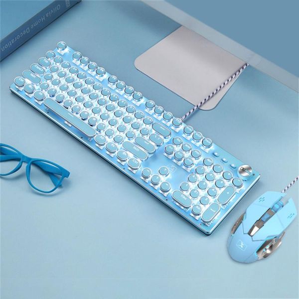

fashionable led punks backlit professional wired mechanical gaming keyboard