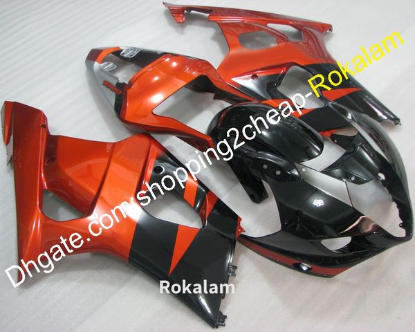 Parti del motociclo carenature per Suzuki 2003 2004 GSXR1000 GSX-R1000 K3 03 04 GSXR 1000 arancione nero carenatura (stampaggio ad iniezione)