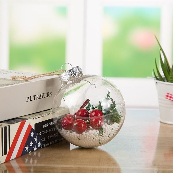 

children's toys christmas decoration transparent plastic ball l shopping mall pendant tree outdoor decoration christmas gift happy