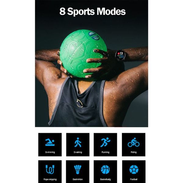 

s08 ip68 smart sports watch, with heart rate blood prsure control, waterproof, suitable for both men and women