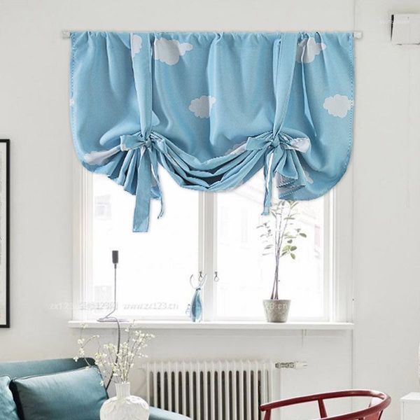

curtain & drapes roman curtains for windows home decoration blue clouds pink blackout kids room 117x160cm1
