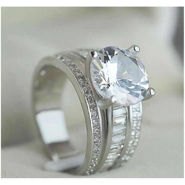 

bling bling zircon finger ring for women wedding bridal zircon ring gift for love girlfriend size 6 sqcrhl queen66, Slivery;golden
