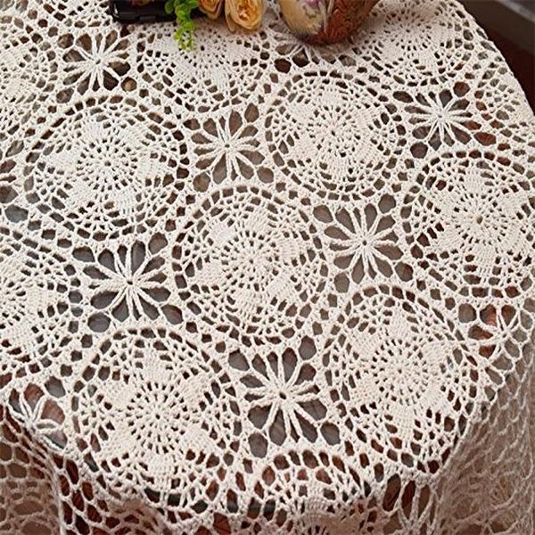 

winlife flower country cover beige ручной работы вязаная скатерть 33.5 '' квадратный столовый стенд winlife floral review sqcdih