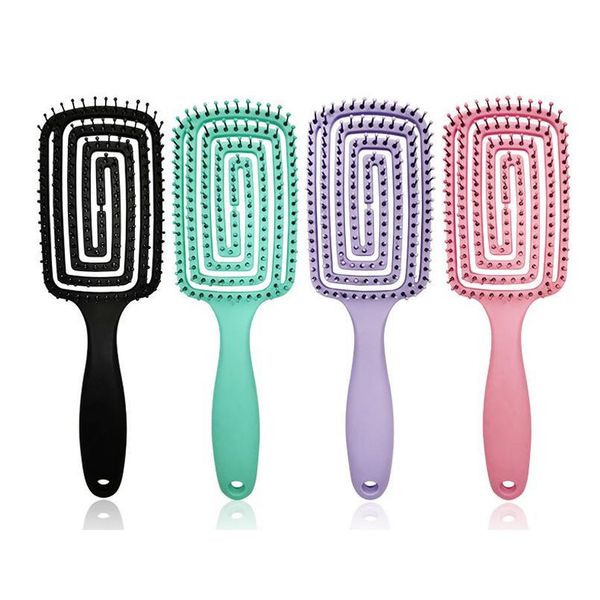 

1pcs detangle hairbrush women wet comb hair brush professional hair massage comb brush for hair hairdresser hairdressi jllroi, Silver