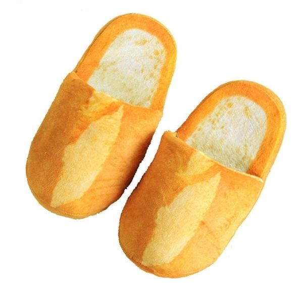 

new style individuality simulation bread lovers slippers at home indoor floor for bedroom women shoes y1120, Black