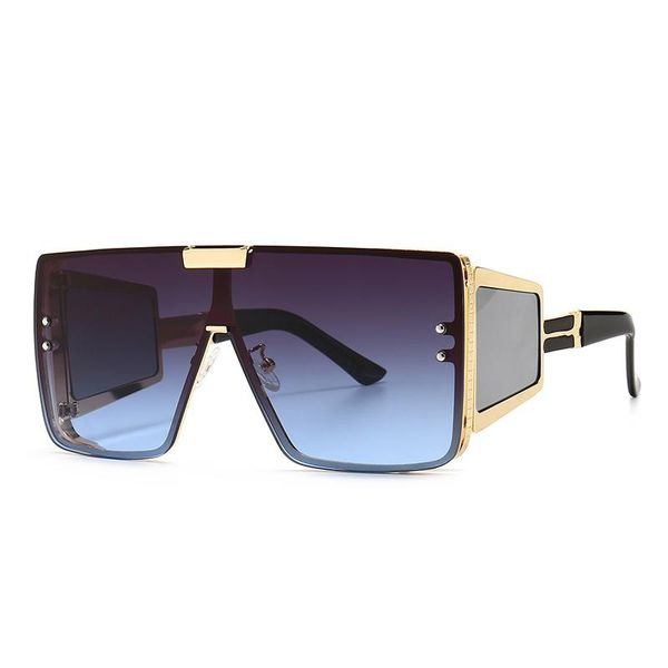 

sunglasses 2021 square oversized one piece lens women men retro brand design fashion shades vintage sun glasses uv400 oculos, White;black