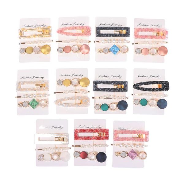 

hair clips 3pcs/1pc vintage hollow clip for women textured geometric water drop duckbill barrette hairpin accessories
