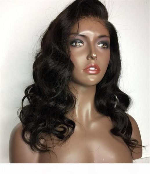 

hair brazilian full lace human hair wigs for black women loose wave wig with baby hair bleached knots natural hairline, Black;brown