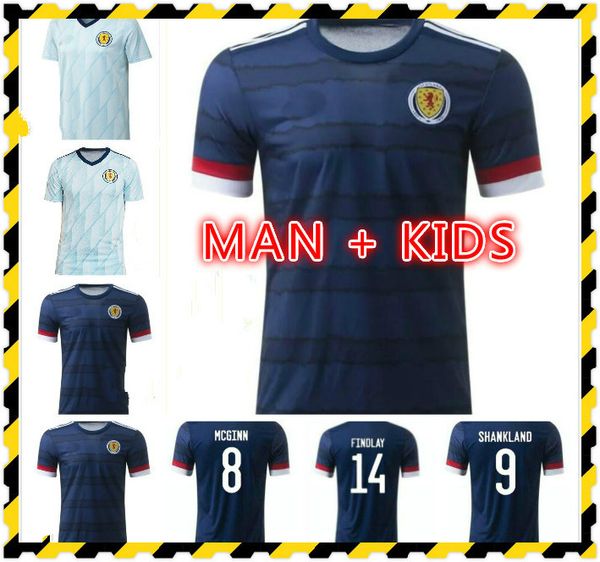 

new scotland soccer jerseys 2020 2021 robertson fraser football shirt set naismith mcgregor christie forrest mcginn men kids home away unifo, Black;yellow
