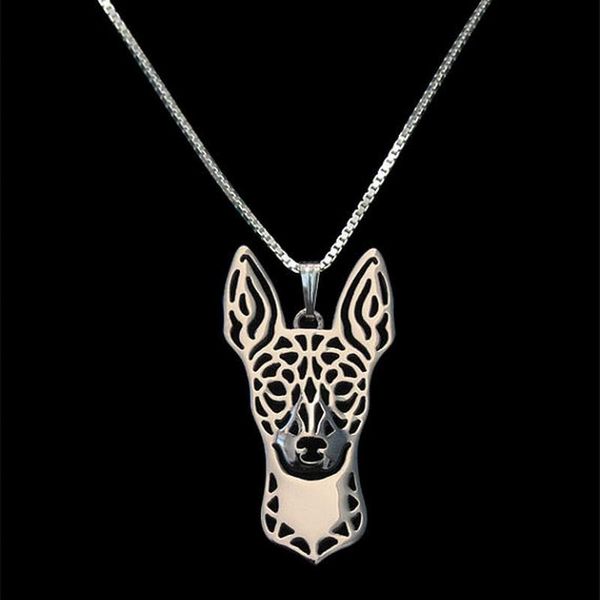 

pendant necklaces fashion metal jewelry dog women's rat terrier, Silver
