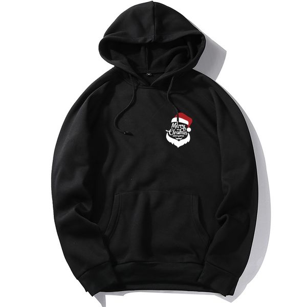 

2021 new christmas printing hoodies men multicolor casual hooded women sweatshirt hip-hop streewear male dzwd, Black