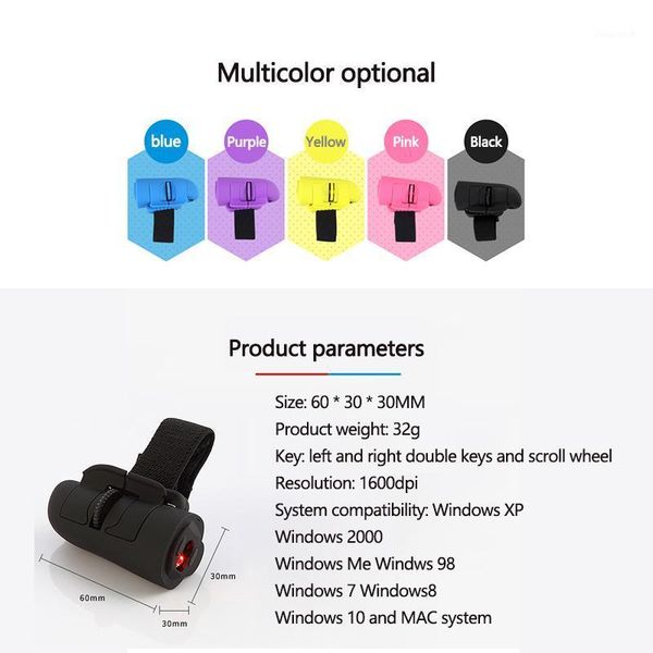 

2.4g lazy ring finger mouse easy to use portable plug play wireless with usb receiver for pc lapdeskmouse1
