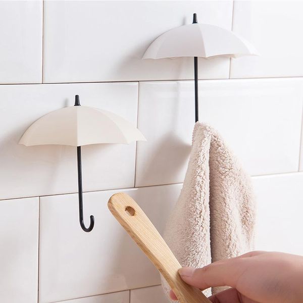 

hooks & rails cute umbralla shape decorative wall strong solid keys hanger household bathroom clothes towel kitchen tools door hangers