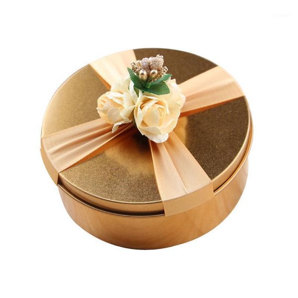 

6pcs tinplate gold candy box gift storage case for wedding birthday party tin decoration gift box with flower decor1