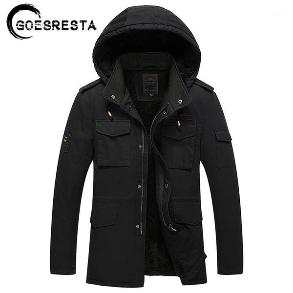 

winter jacket men thicken warm washed cotton parkas coat brand pockets fashion men jacket l-5xl large size clothing1, Black