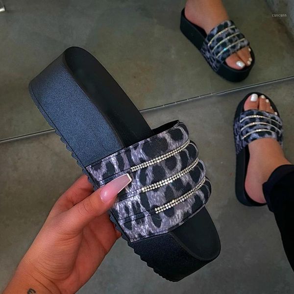 

puimentiua 2020 women's slippers women thick platform shoes slippers flip flops ladies slides rome beach shoes plus 431, Black