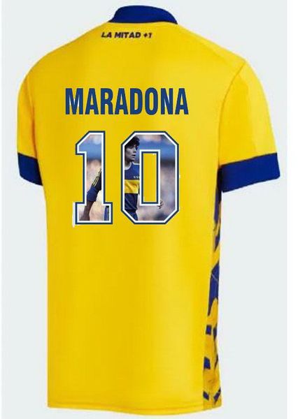 

boca juniors 1995 10 maradona 10 home football shirt soccer jersey 20-21 gallery style printing yakuda sports local online store, Black;yellow