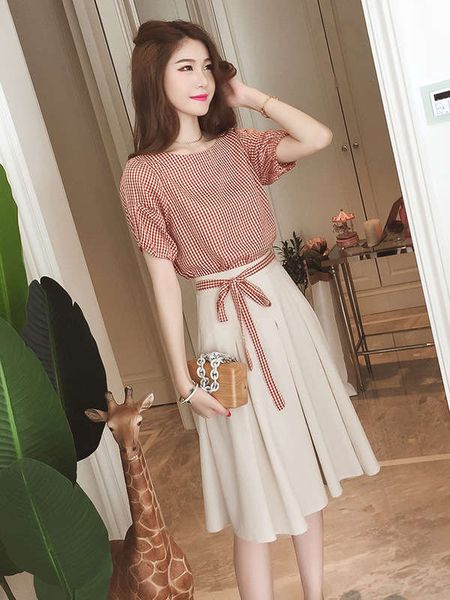 

summer 2020 new french fashion net red suit dress, Black;gray