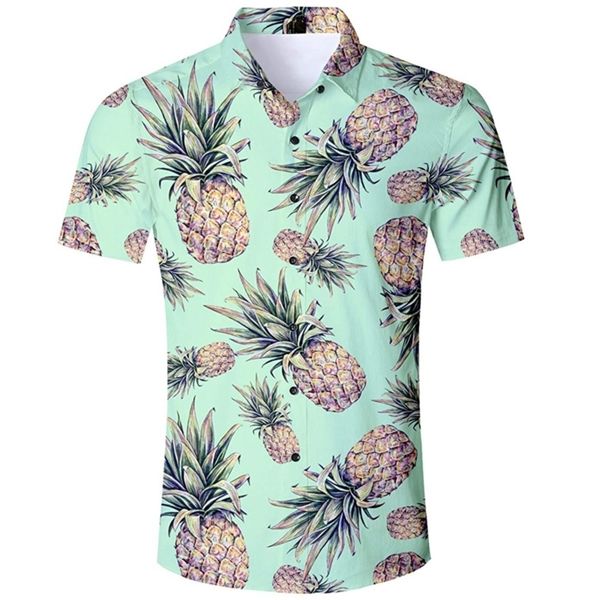 

flamingo printed hawaiian beach shirt for men 2020 summer short sleeve tropical aloha shirts mens holiday party chemise homme c1211, White;black