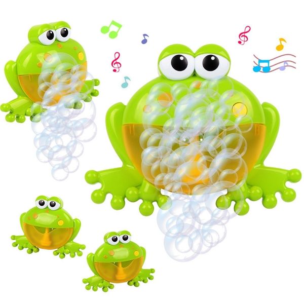 Música engraçada Frogcrab Bubble Bubble Máquina Automática Elétrica Crianças Banho Ao Ar Livre Brinquedos Banheiro Presentes de Natal LJ201019