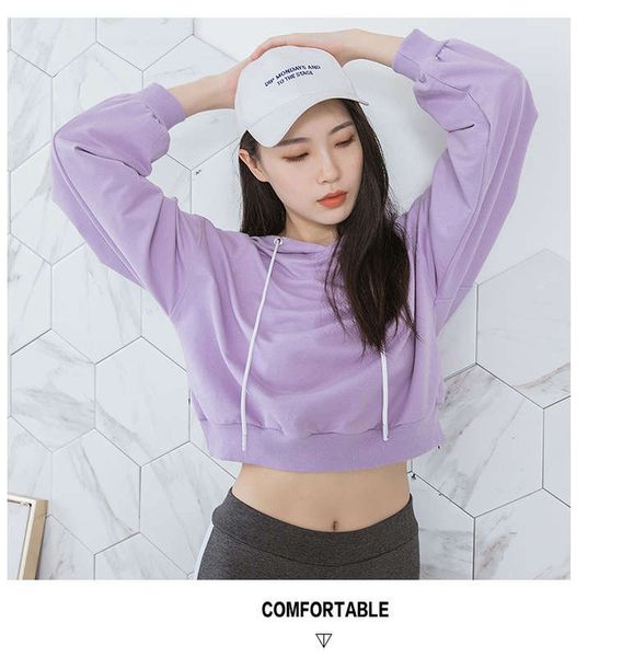 

sweater short women's thin terry hat casual clothes loose printing, Black