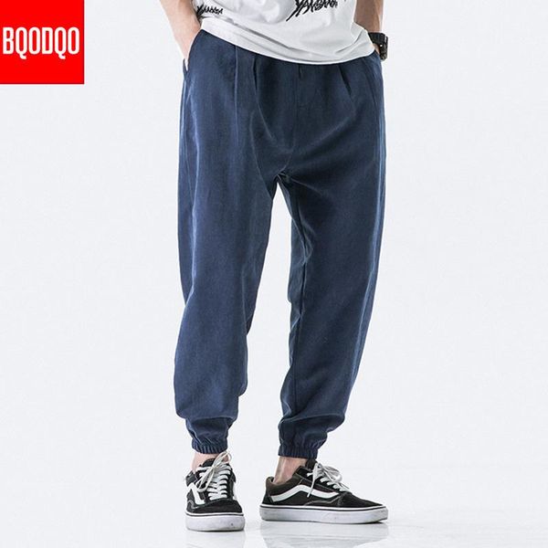 

khaki autumn brand casual harem pants men hip hop cotton army joggers baggy trouser japanese streetwear harajuk knit sweatpants, Black
