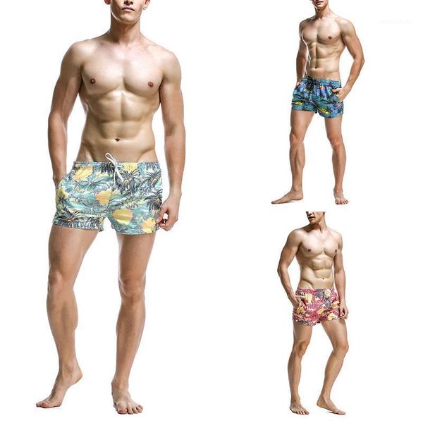 

children's swimwear men beach printed casual metrosexual sports boxer brief favorite multicolor1