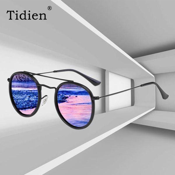 

sunglasses tidien vintage polarized women men fashion small steampunk luxury round retro sun glasses 2021 3647, White;black