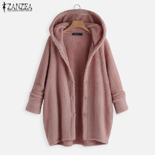 

zanzea hoody jackets cardigan hoodies 2020 women thin coats solid color button long sleeve loose outerwear jumper plus size 5xl1, Black;brown