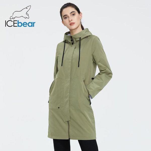 

2020 women spring windbreaker women long clothes with a hood high-quality brand clothing gwf20002i1, Tan;black