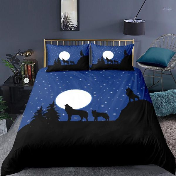 

3d design duvet cover sets bedding sets quilt covers pillow cases king  full double size animal wolf design home texitle1